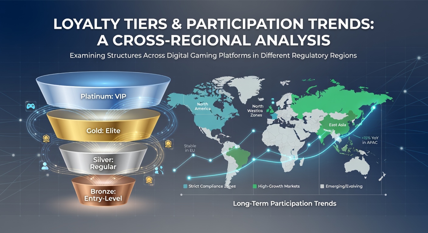 Digital gaming platform interface showing loyalty tier progression and reward levels for users