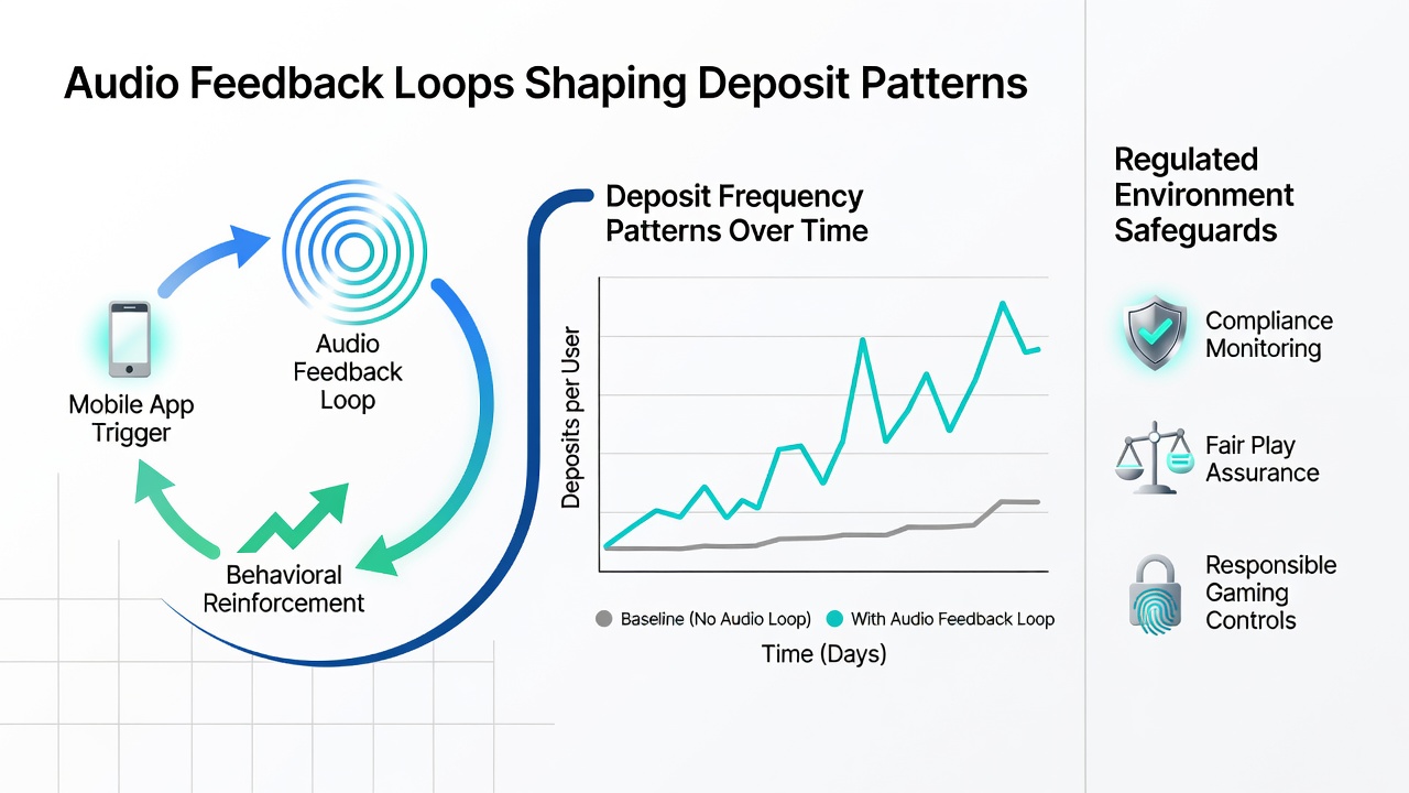 Analysis dashboard showing deposit frequency trends linked to audio cues in mobile gaming applications