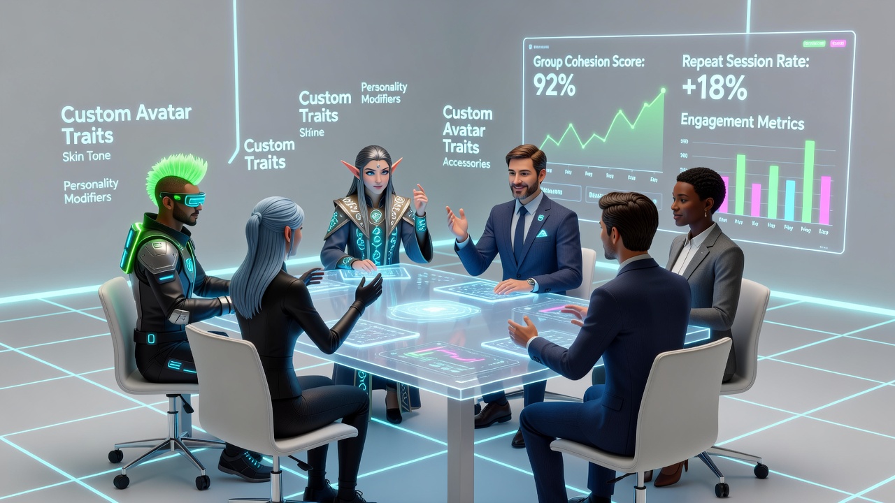 Detailed view of avatar editing interface used in virtual table gaming environments