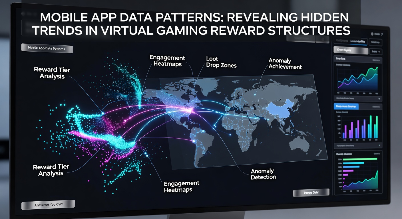 Mobile app analytics dashboard displaying reward pattern data and user engagement metrics