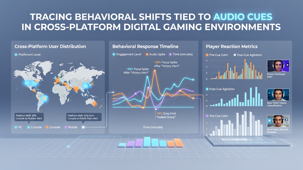 Detailed view of audio waveform overlays on gaming interfaces across console, PC, and mobile screens
