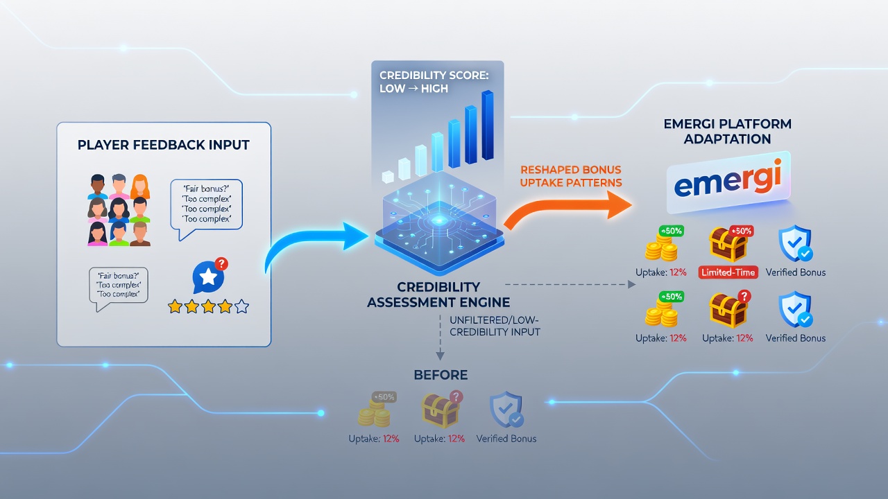 Analytics charts showing correlations between player credibility ratings and bonus redemption rates on emerging gaming sites