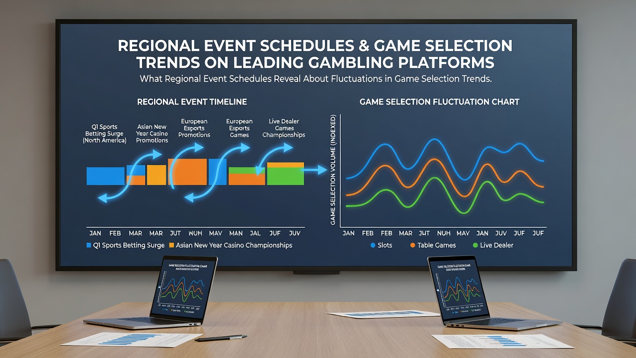 Data visualizations of game selection changes during regional events on gambling sites